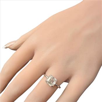 IGI Certified 2.01Ct Lab Grown Diamond Ring in 14K Solid White Gold