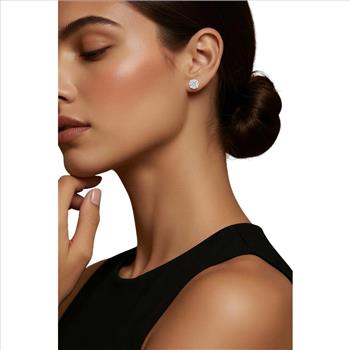 IGI Certified 4.00Ct Lab Grown Diamond 14K White Gold Martini Stud Earrings