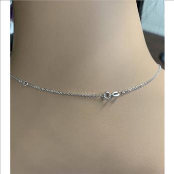 0.60Ct Splendid 14k Solid White Gold Key Pendant Necklace