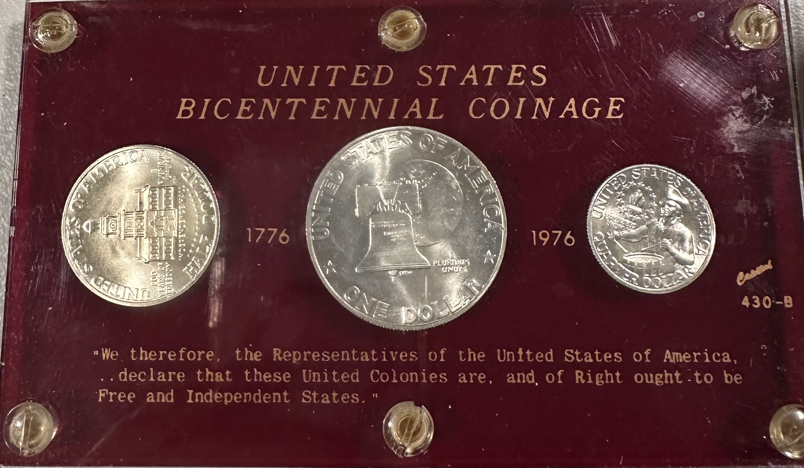 United States Bicentennial Coinage 1776-1976