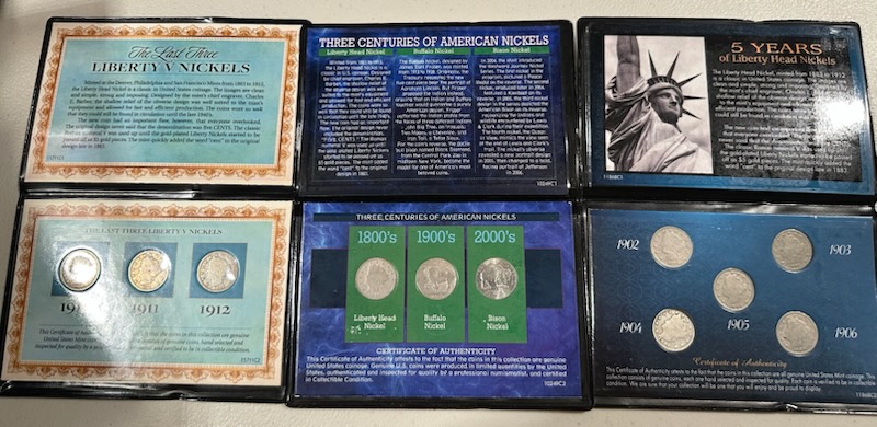 3 pc Lot U.S. Nickel Sets