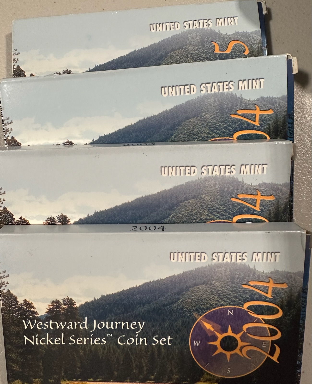 4 pc Lot Westward Journey Nickel Sets (3-2004, 1-2005)