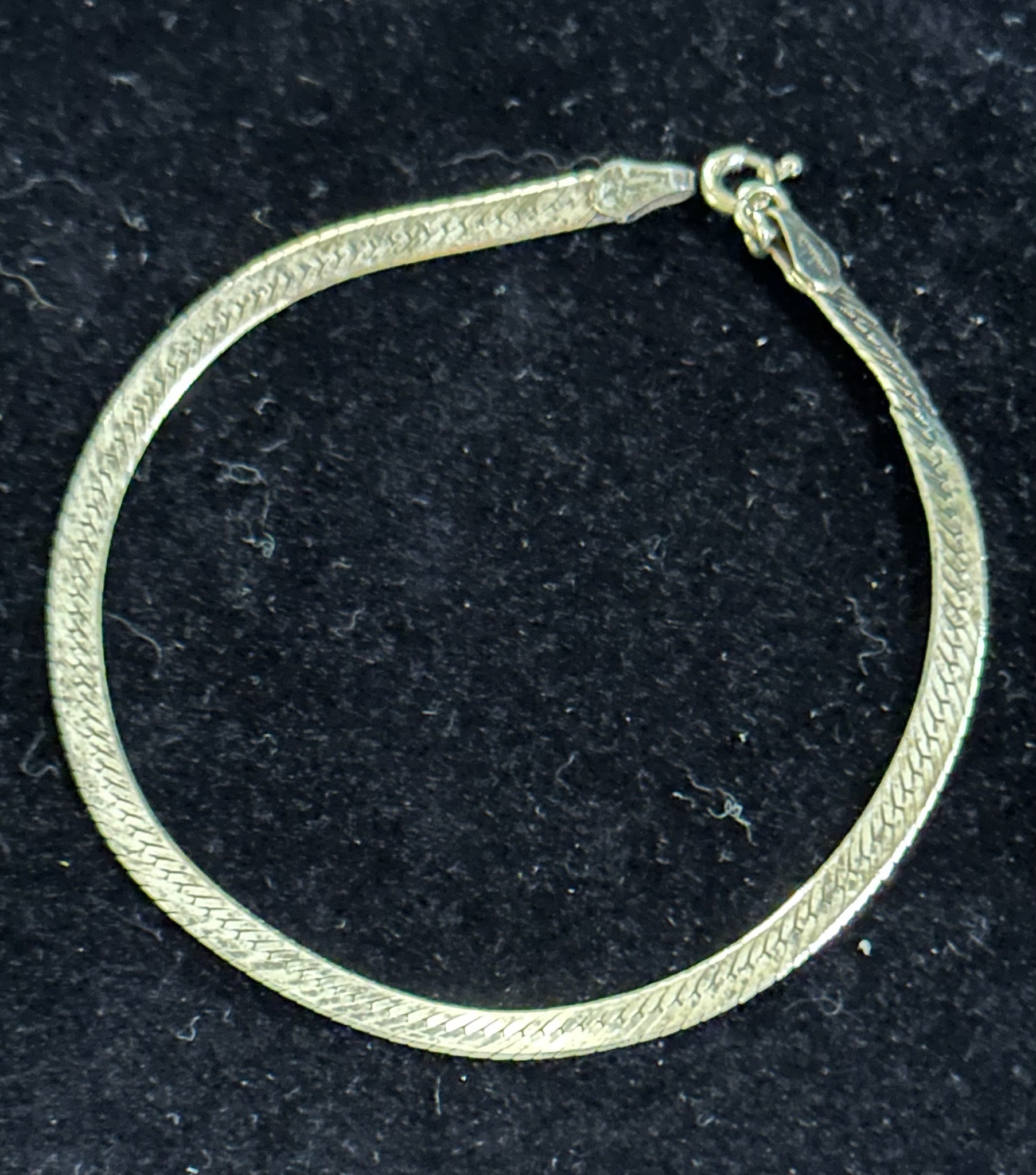 Silver Dainty Herringbone Bracelet main image 0