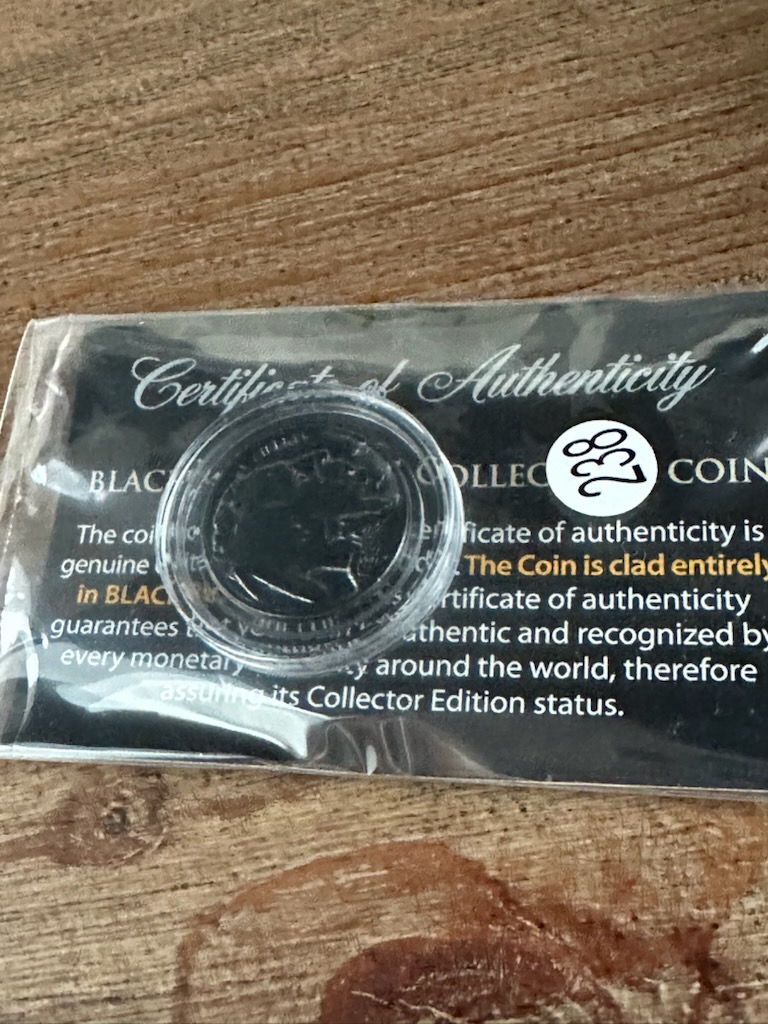 Black Ruthenium Collectible Coin #238