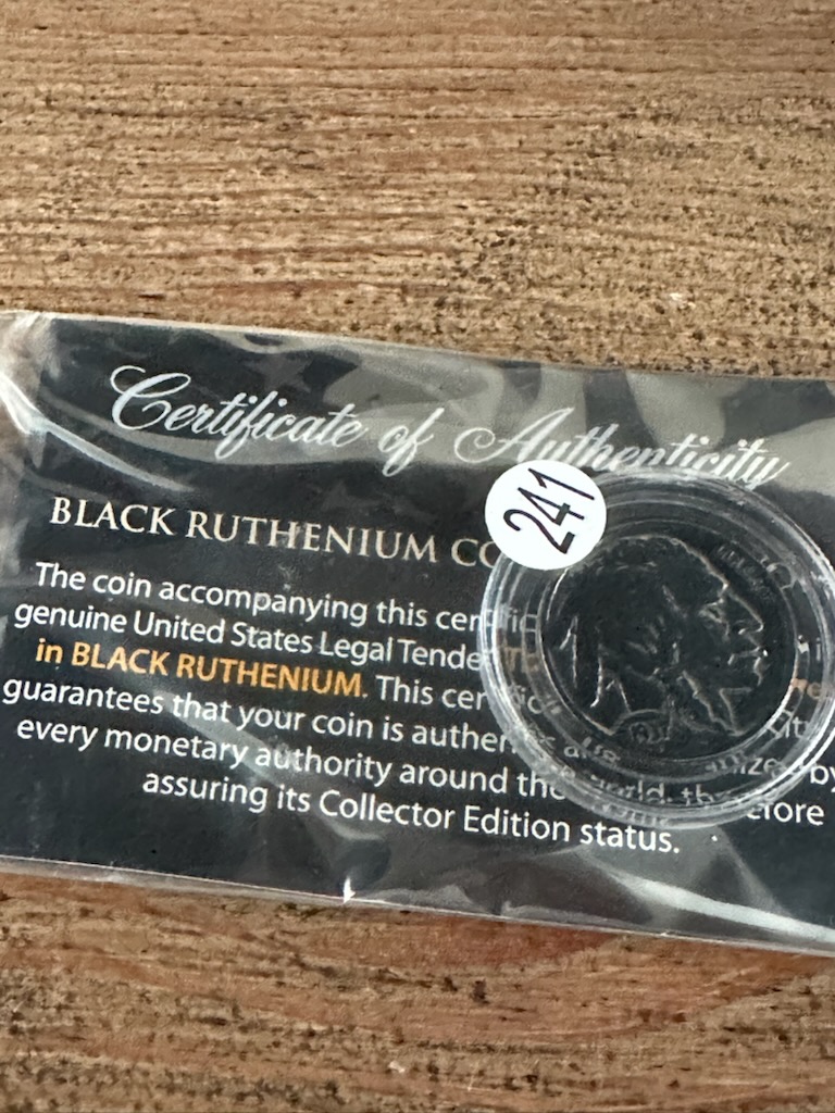 Black Ruthenium Collectible Coin #241