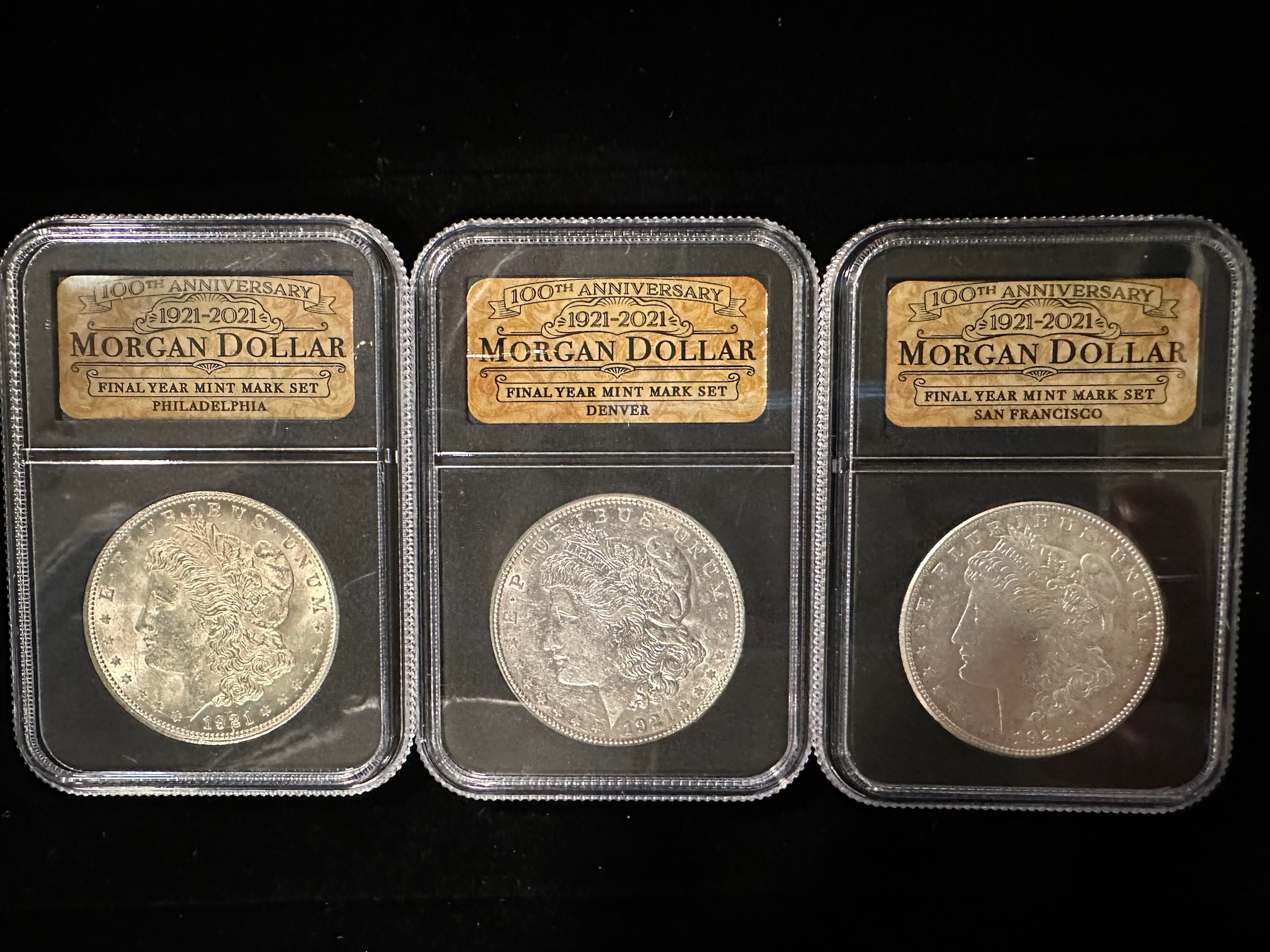 1921-2021 Morgan Dollar 100th Anniversary Tribute Coin – Black Ruthenium With 24K Gold Accents – Uncirculated