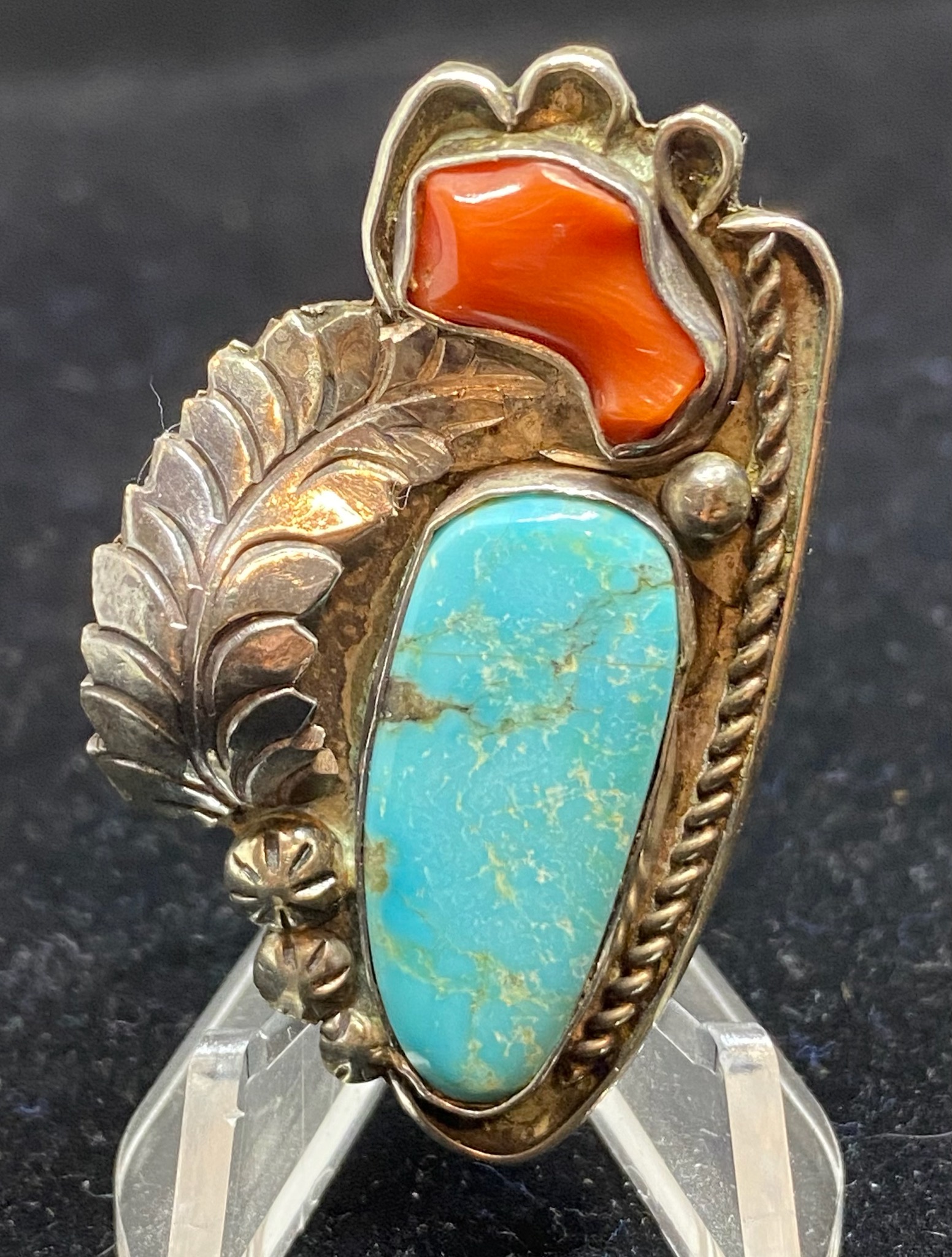 Pendentif En Argent Sterling (.925) Avec Turquoise Chinoise Freeform - 4.3g - Neuf Avec étiquettes