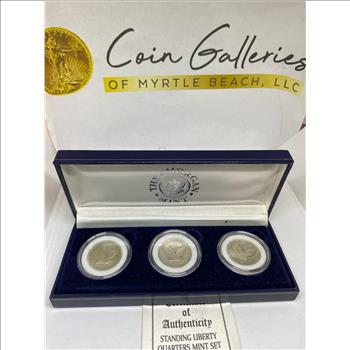 Lot of 3 pcs 1928, 1927-D, 1930-S Standing Liberty Quarters Mint Set