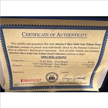 National Collectors Mint - America's Rare Gold Coin Tribute Proof Collection