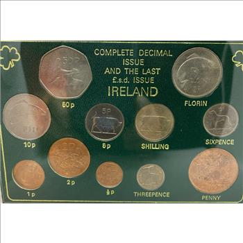 Ireland Coin Set Complete Decimal Issue 1968, 1971, 1974