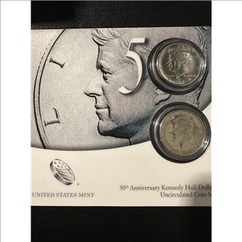 50th Anniversary Kennedy Half Dollar Uncirculated Coin Set