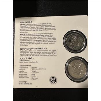 50th Anniversary Kennedy Half Dollar Uncirculated Coin Set
