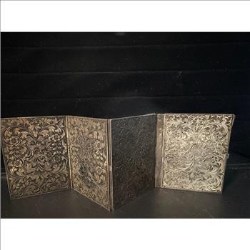 4.06 OZ Vintage .800 Fine German Silver Quad Fold Picture Frame 3