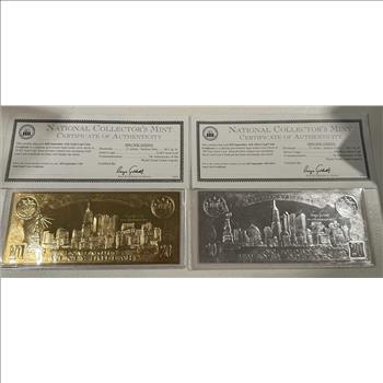 National Collector's Mint September 11th Coin Certificate (Gold Leaf/Silver Leaf