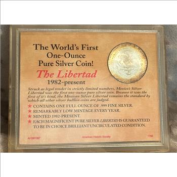 1982 1 oz Pure Silver Libertad