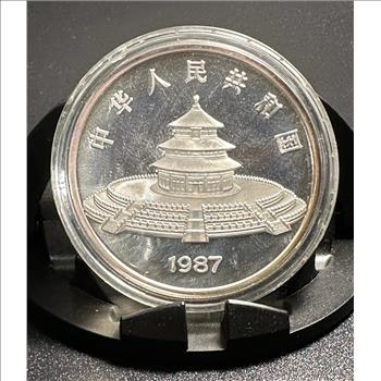 1987 China Panda 5oz .999 Silver Coin Proof 50 Yuan