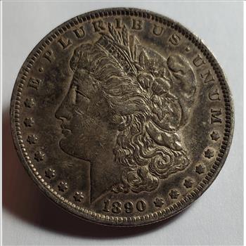 1890-S U.S. Morgan Silver Dollar Toned AU