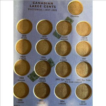 Canadian Large Cent Collection 1858-1920