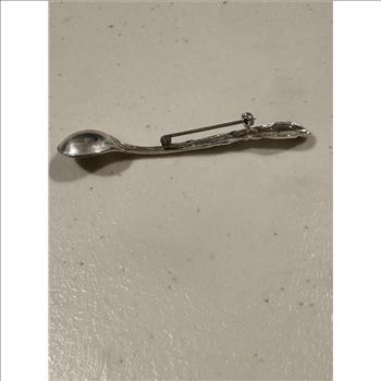 Sterling Silver Spoon Brooch