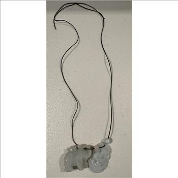 Carved Jade Pendants 2 pc