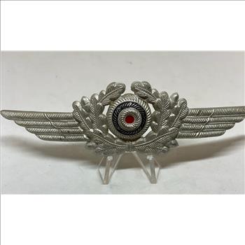 Original WWII German Third Reich Metal Luftwaffe Cap Cockade Badge