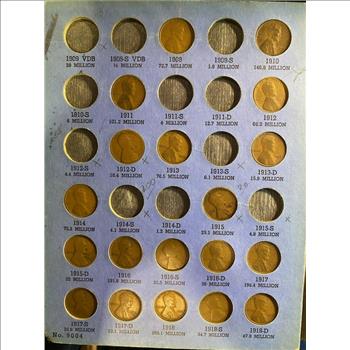 Lincoln Head Cent Collection 1909 to 1940