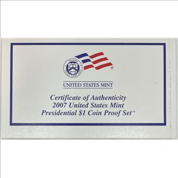 2007 US Mint Presidential $1 Coin Proof Set