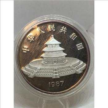 1987 China Panda 5oz .999 Silver Coin Proof 50 Yuan