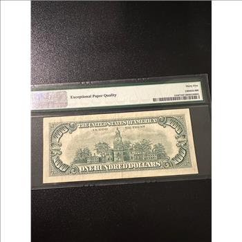 PMG $100 1966 Legal Tender Note Low Serial Number