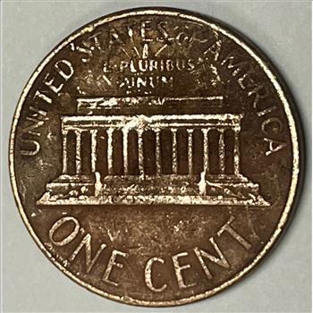 1968 D Lincoln Memorial Cent Struck Over 1933 Silver Mercury Dime