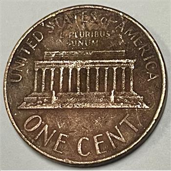 1968 D Lincoln Memorial Cent Struck Over 1933 Silver Mercury Dime