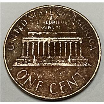 1968 D Lincoln Memorial Cent Struck Over 1933 Silver Mercury Dime