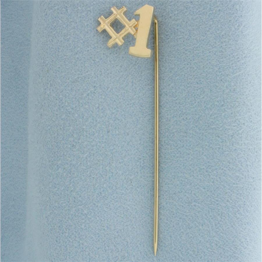 #1 Stick Pin 14k Yellow Gold