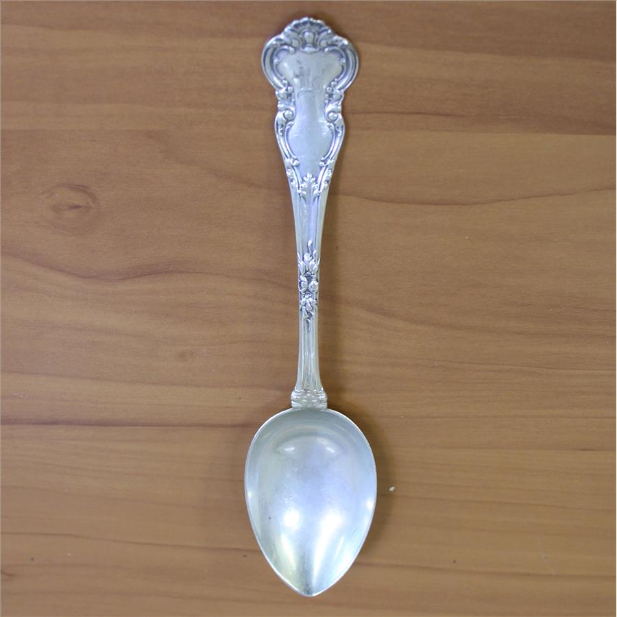 Antique Wendell Manufacturing Co Lombardy Sterling Silver Serving Tablespoon
