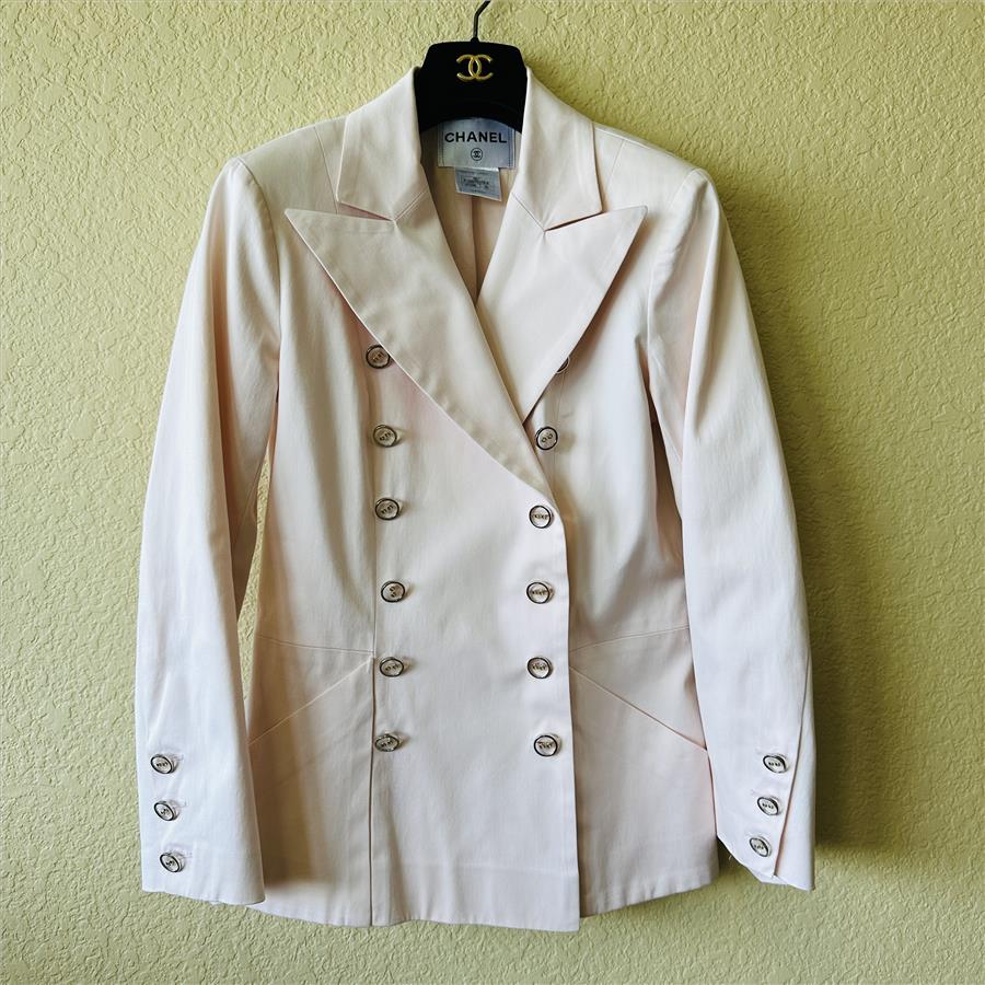 Chanel Runway 09C Baby Pink Blazer Jacket 40
