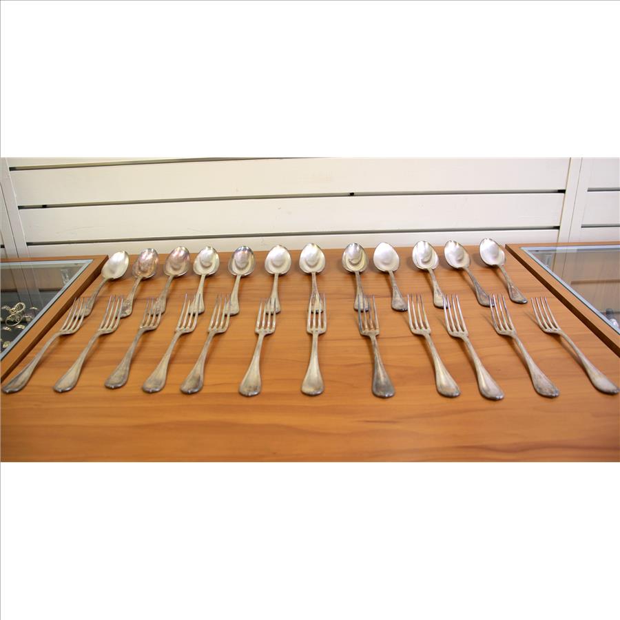 Christofle Rubans Silverplate Flatware Set