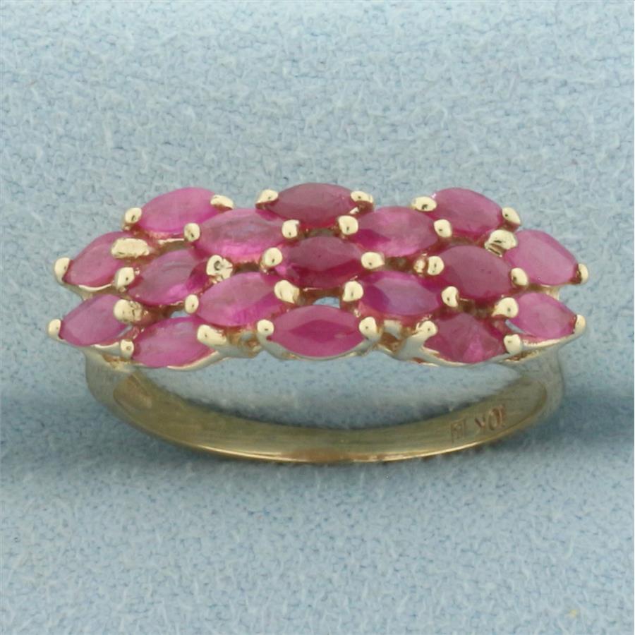Natural Ruby Ring in 10k Yellow Gold