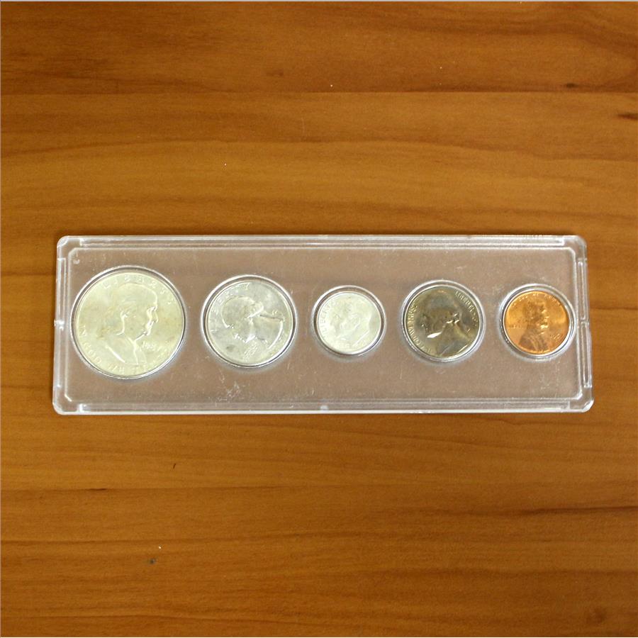 US Mint Uncirculated Franklin Half Dollar 5 Coin Set