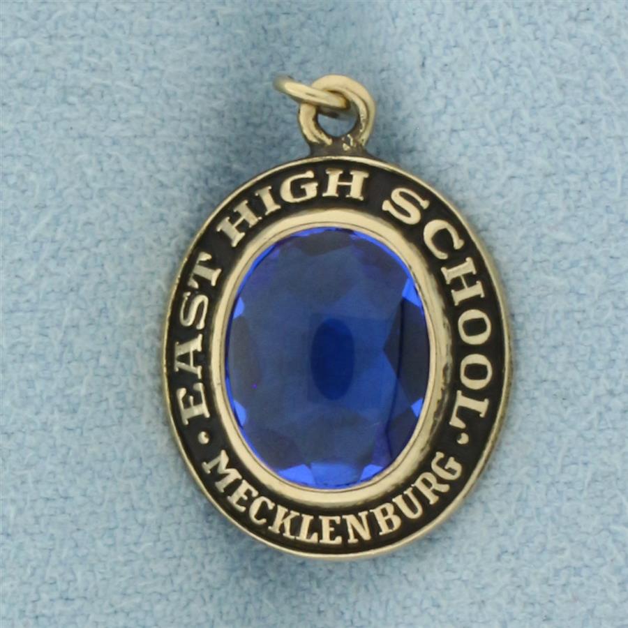 Vintage Mecklenburg East High School Charm or Pendant in 10k Yellow Gold
