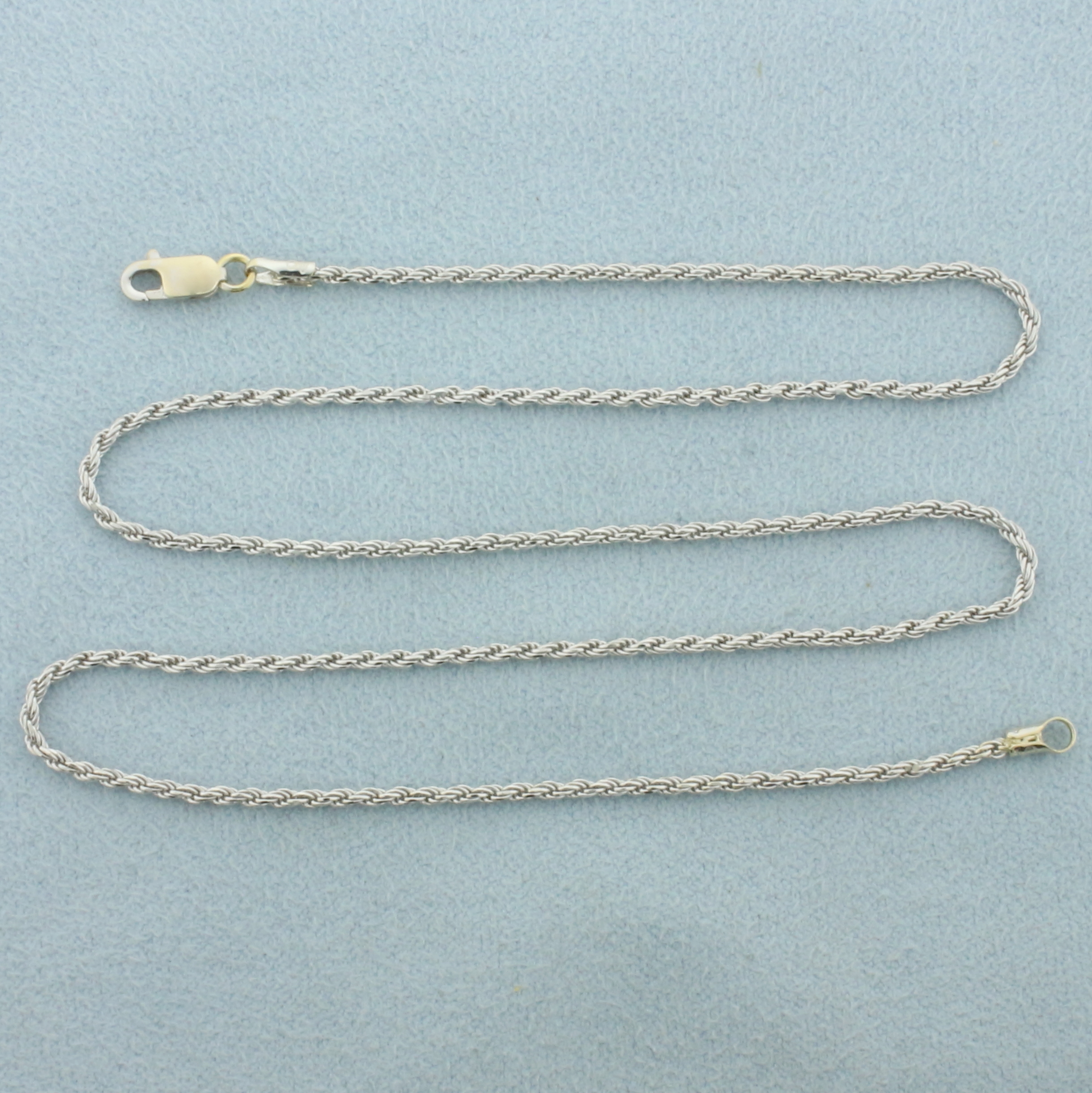 15 Inch Rope Chain Necklace in 18k White Gold | Property Room
