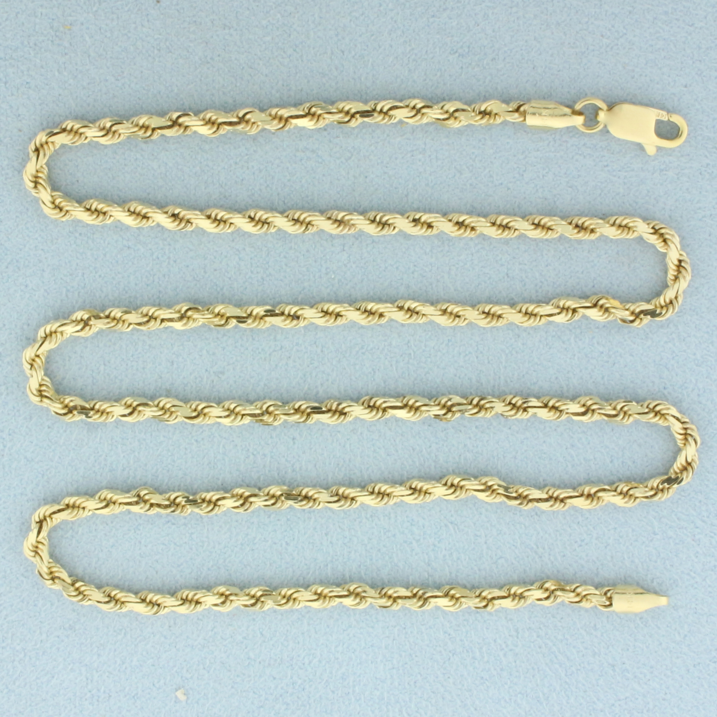 18 Inch Diamond Cut Rope Link Chain Necklace in 14k Yellow Gold ...
