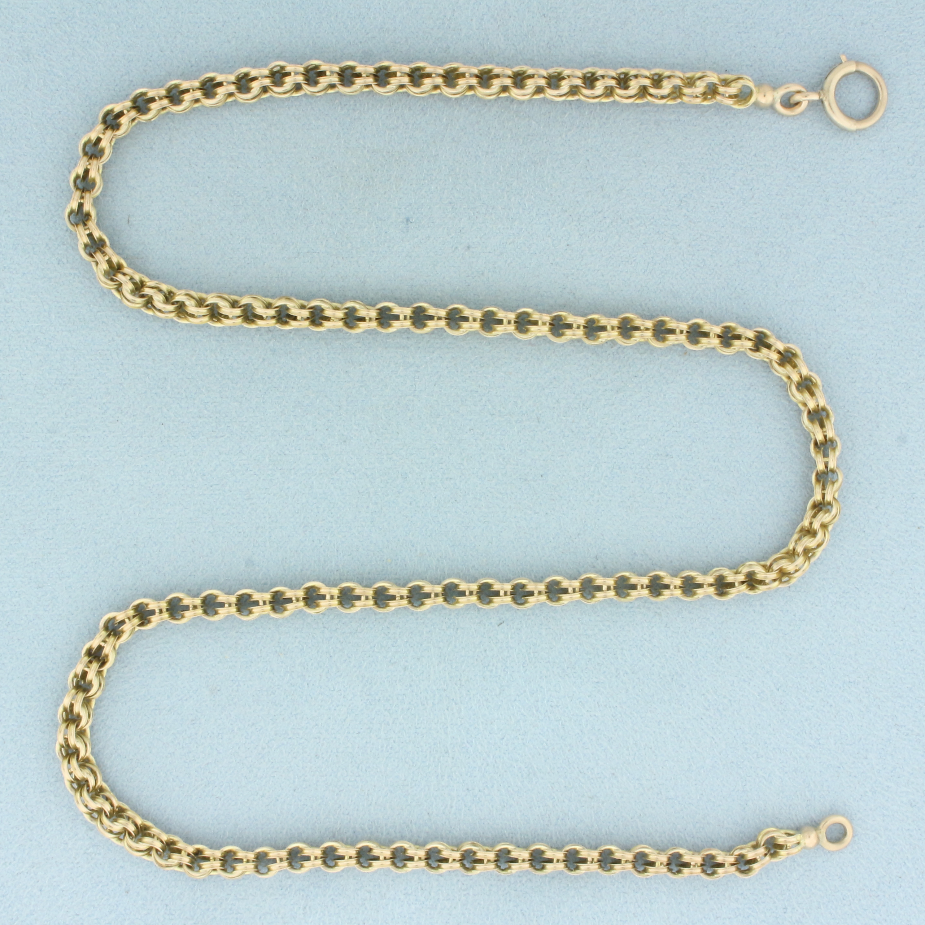 18 Inch Double Rolo Cable Link Chain Necklace in 14k Yellow Gold ...