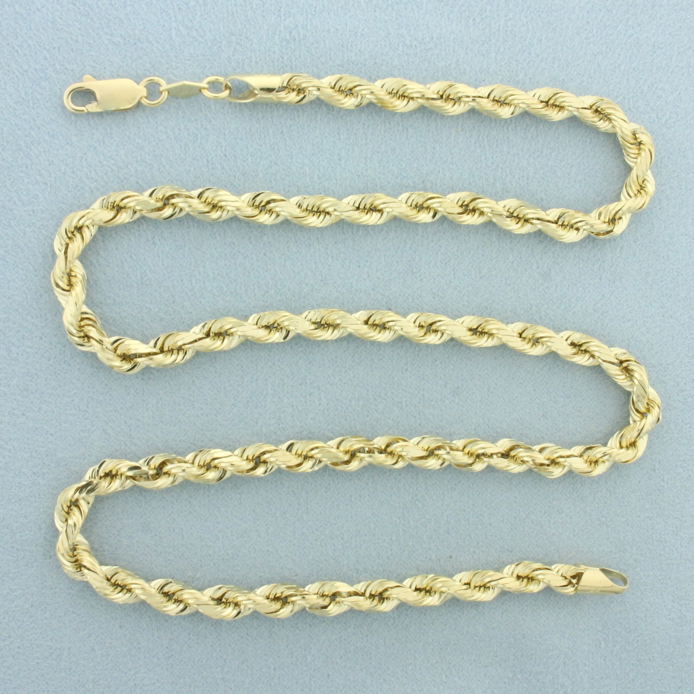18 Inch Rope Link Chain Necklace in 14k Yellow Gold | Property Room