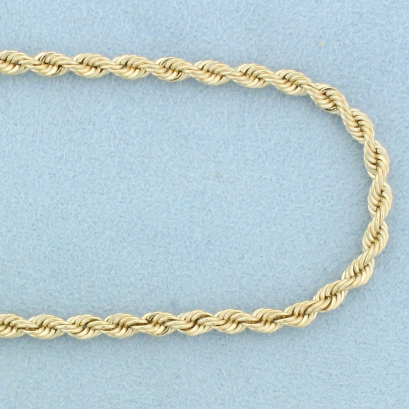 18 Inch Rope Link Chain Necklace in 14k Yellow Gold Property Room