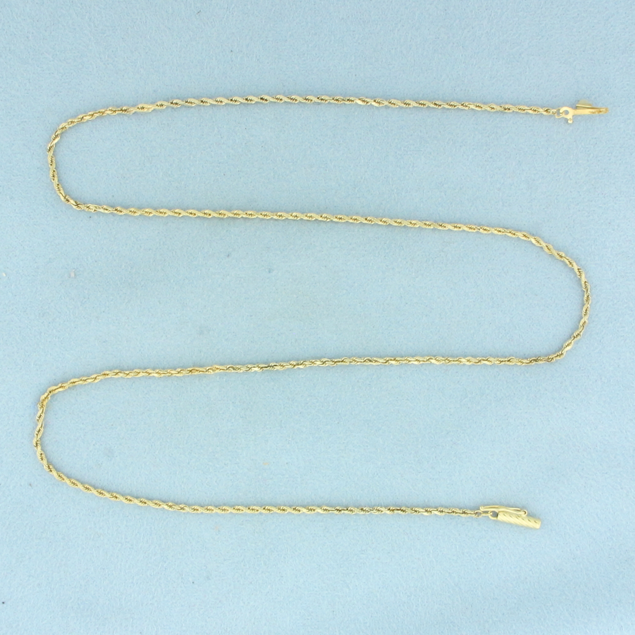 18 Inch Rope Link Chain Necklace in 14k Yellow Gold