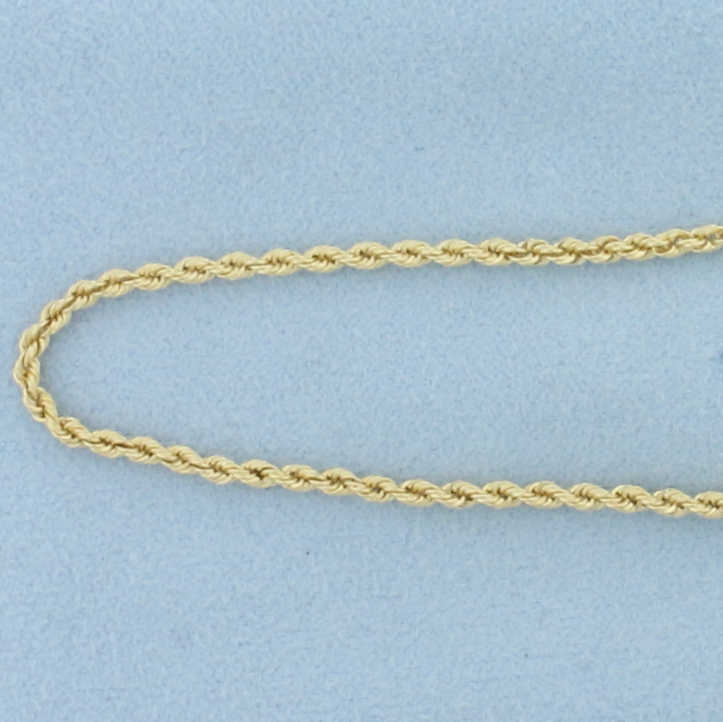 20 Inch Rope Link Chain Necklace in 18k Yellow Gold | Property Room