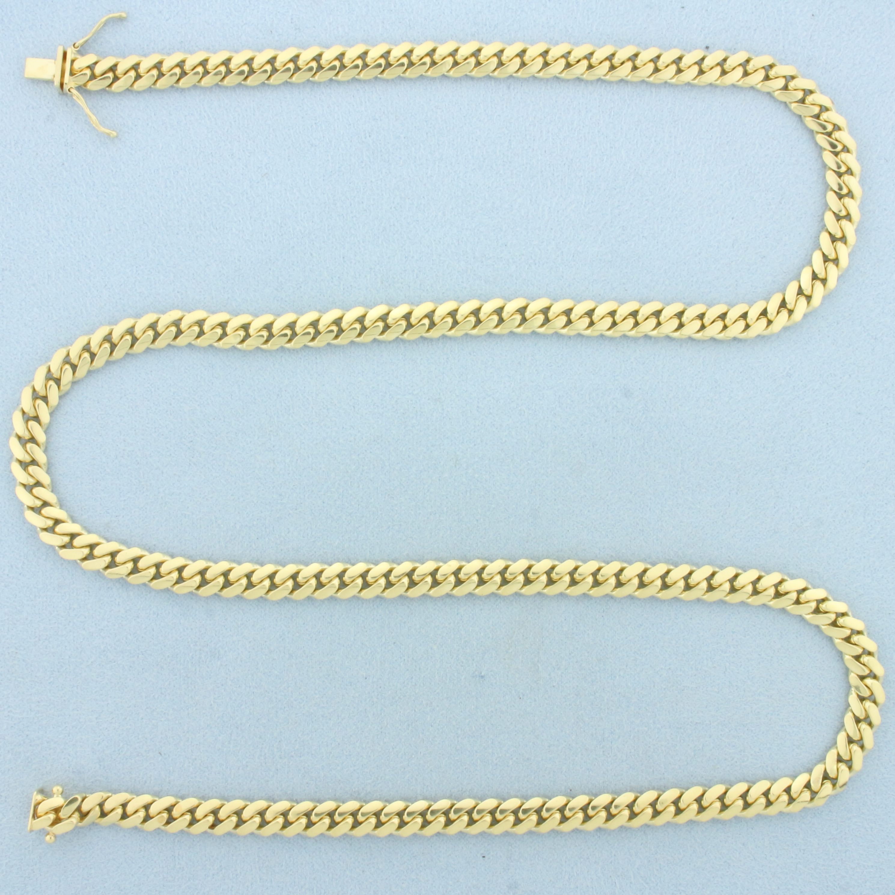 24 Inch Cuban Link Chain Necklace in 14k Yellow Gold | Property Room