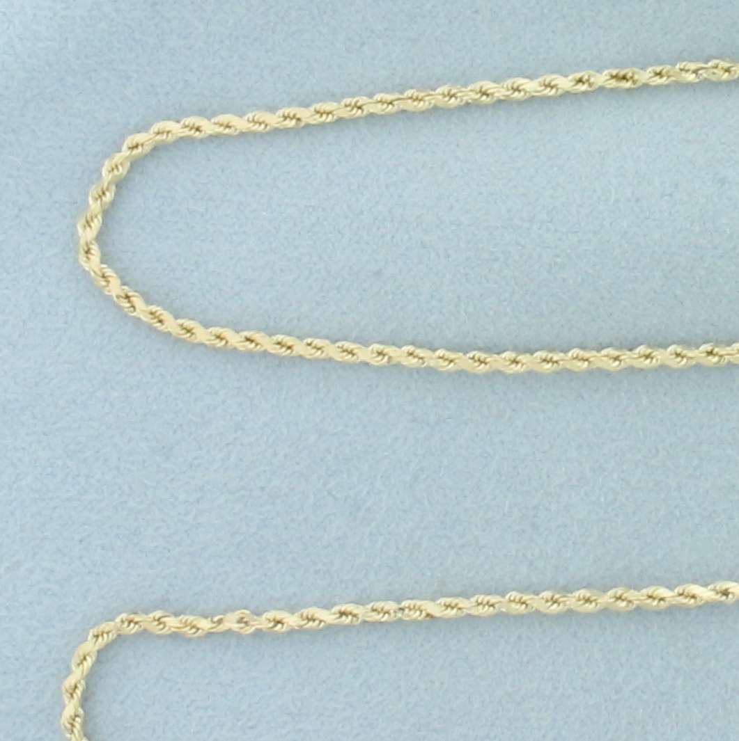 26 Inch Rope Link Chain Necklace in 14k Yellow gold | Property Room