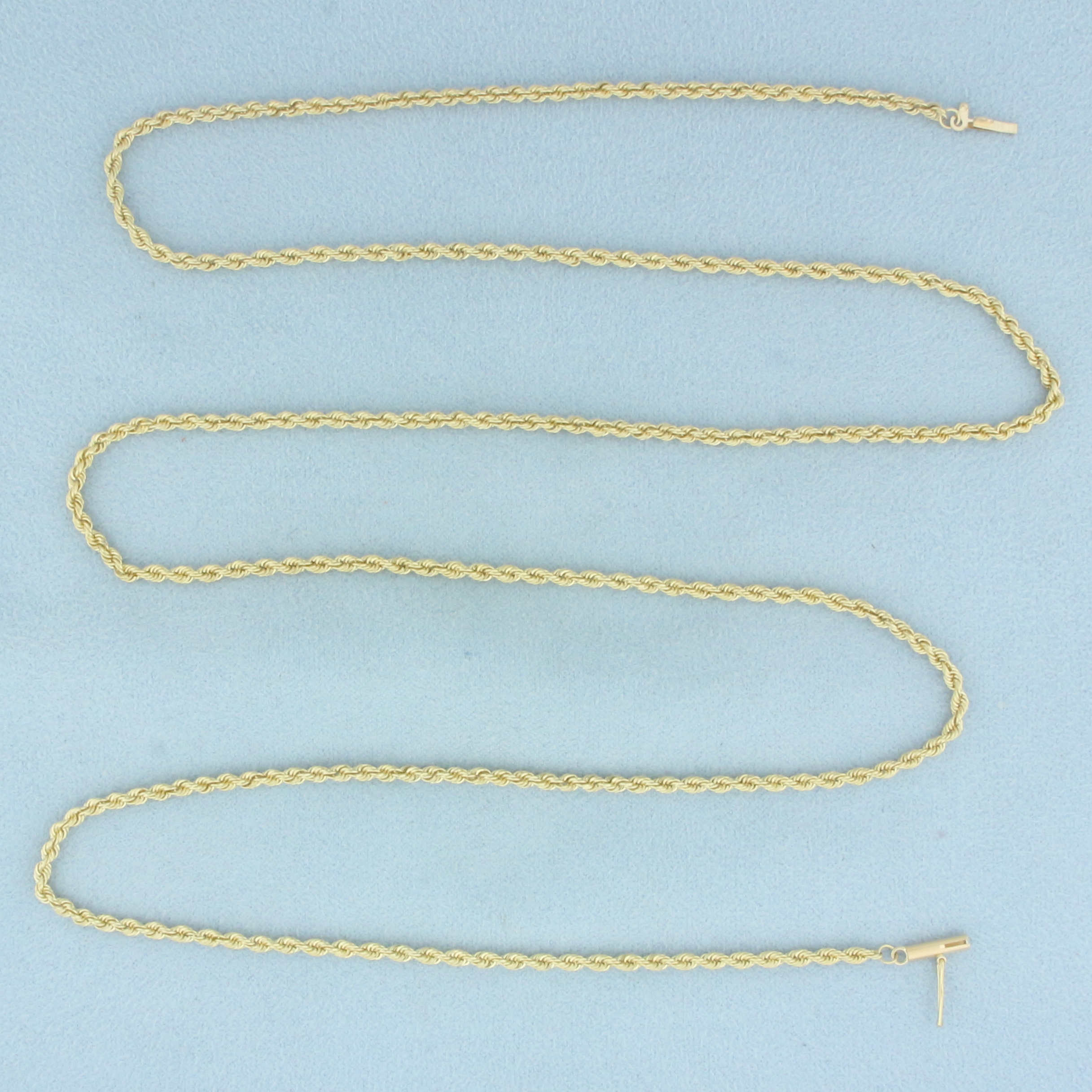 30 Inch Rope Link Chain Necklace in 14k Yellow Gold | Property Room