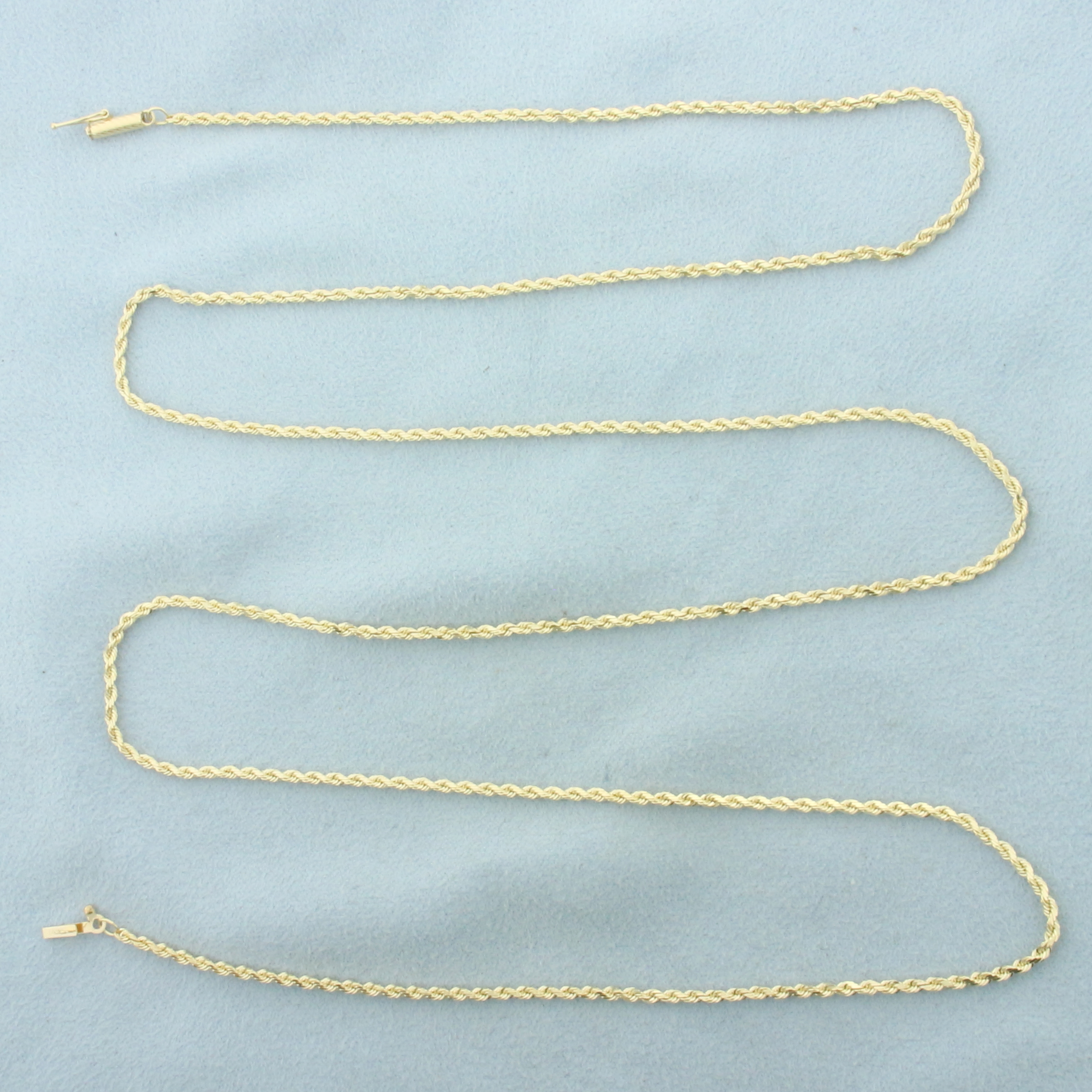 30 Inch Rope Link Chain Necklace in 14k Yellow Gold | Property Room